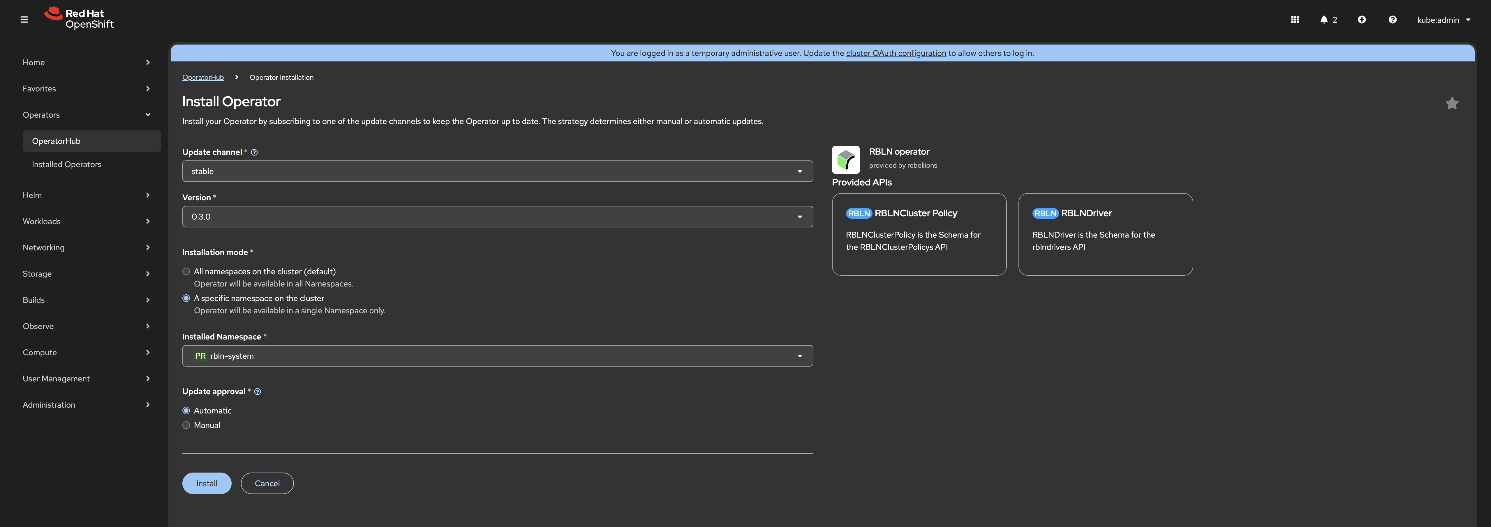 RBLN NPU Operator Install Page